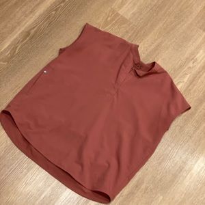 Salmon Colored Figs Scrub Top